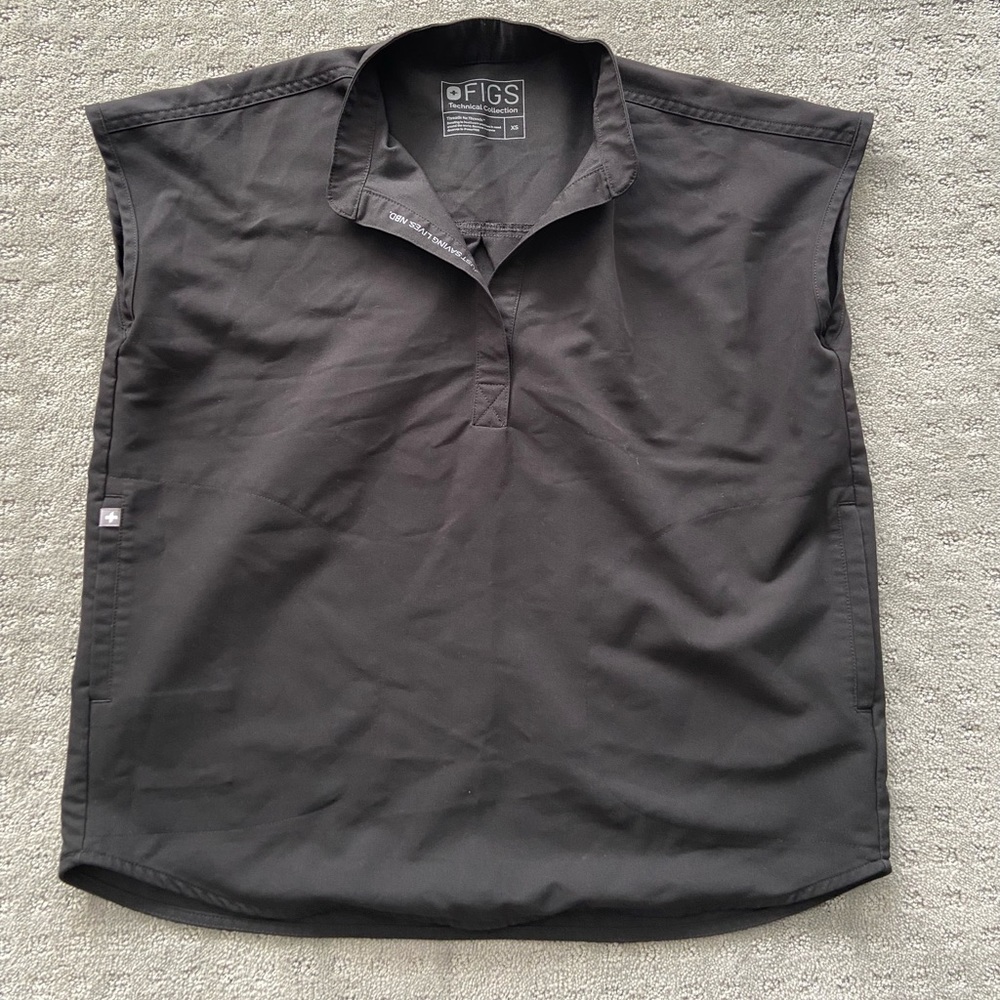 Figs Rafaela Oversized Top Black XS